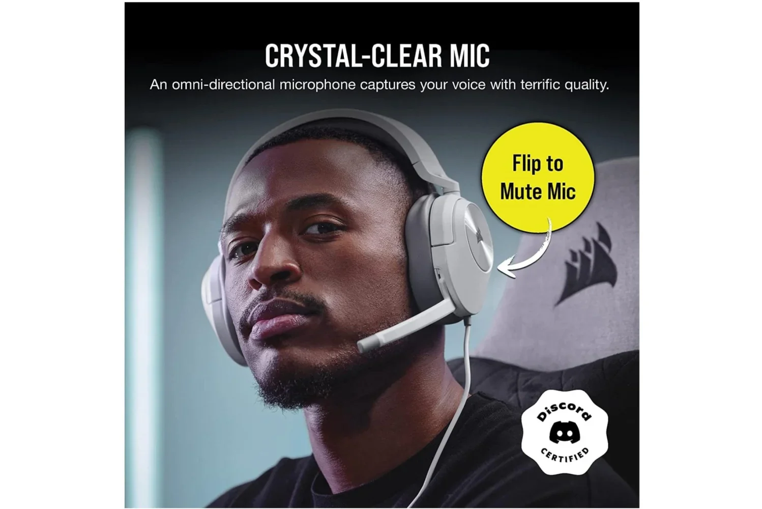 Corsair HS55 Stereo Gaming Headset - White - Image 3