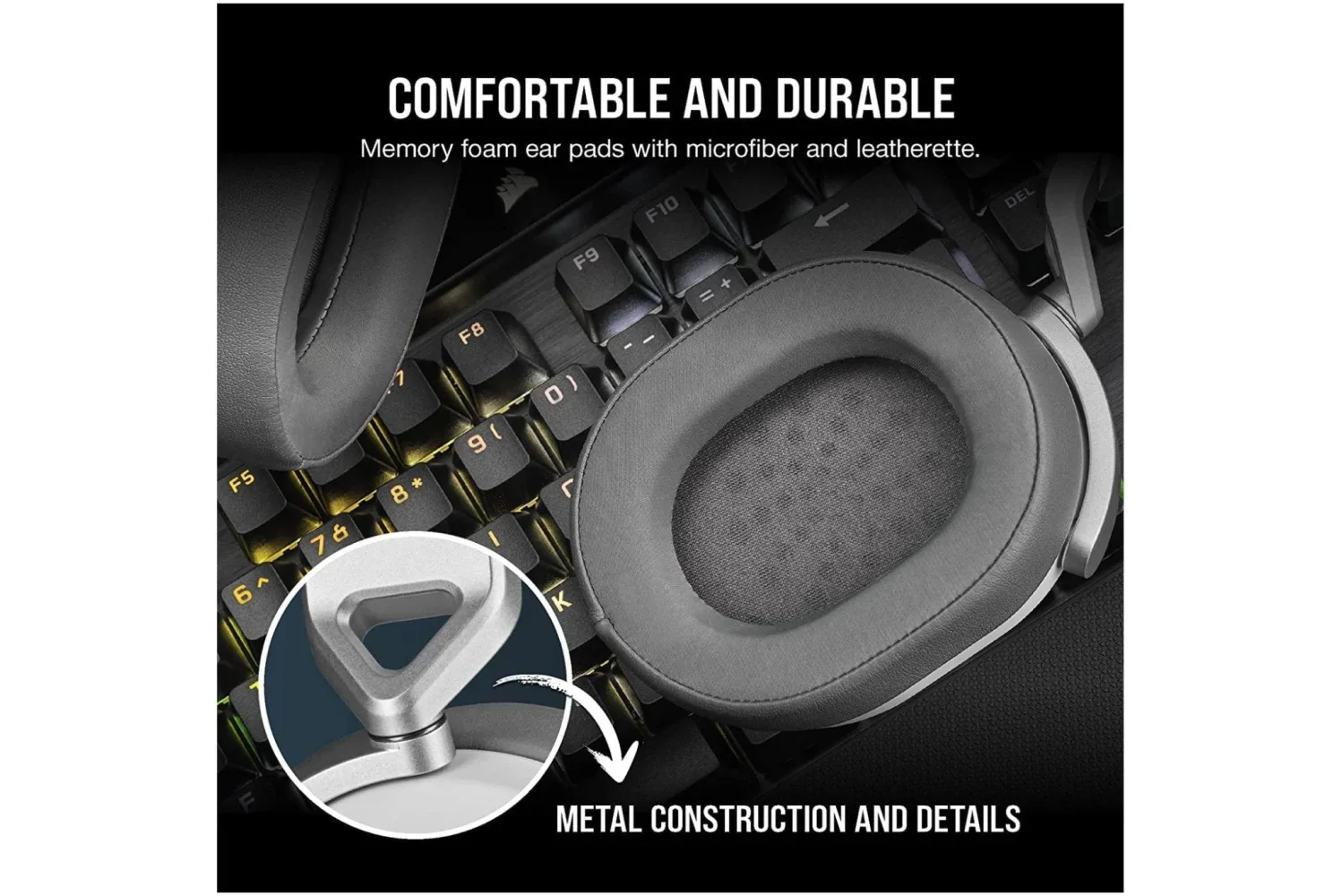 Corsair HS65 Surround Headset - White - Image 5