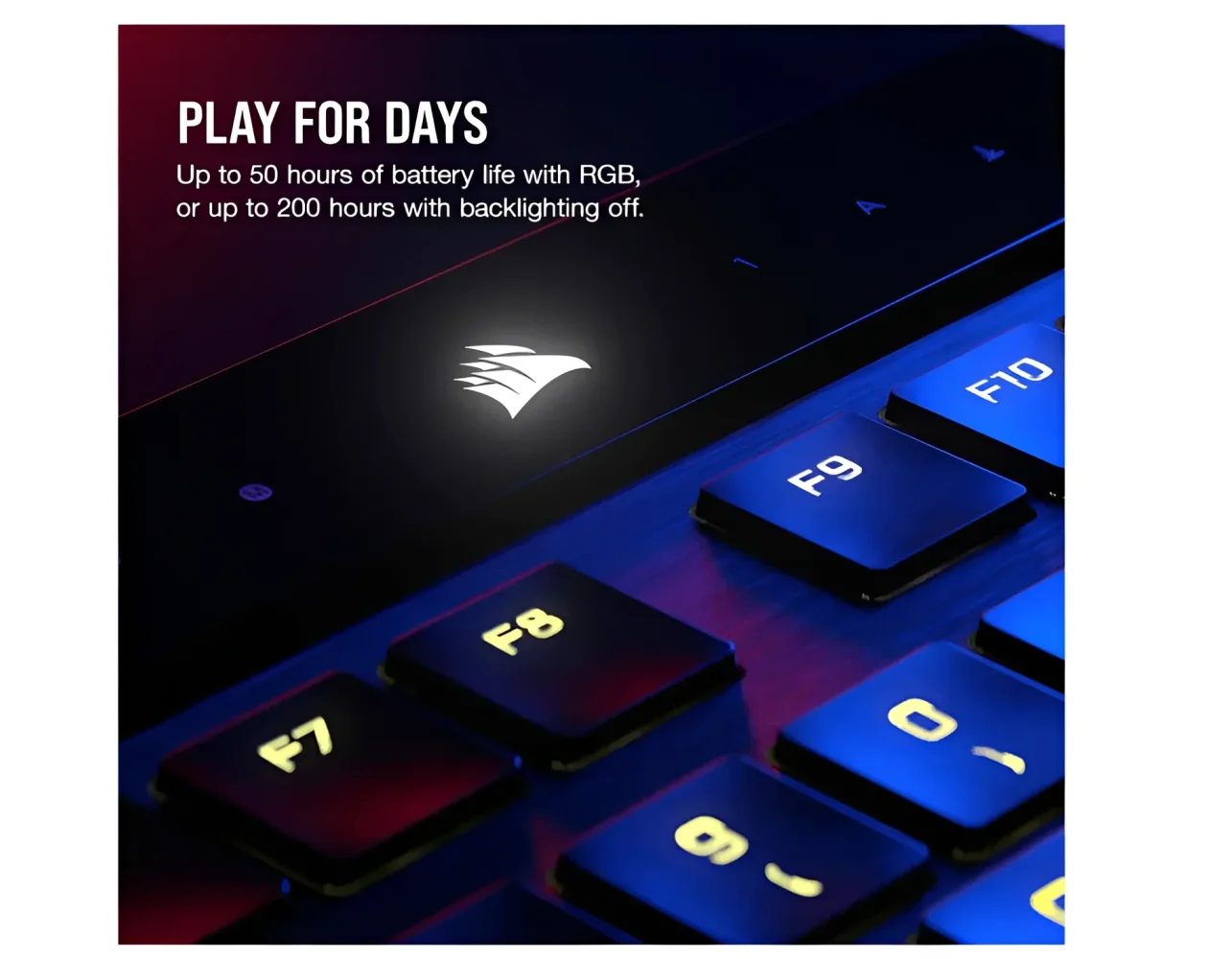 CORSAIR K100 AIR Wireless Mechanical Gaming Keyboard - Cherry MX ULP Tactile Low Profile Keyswitches - Image 5