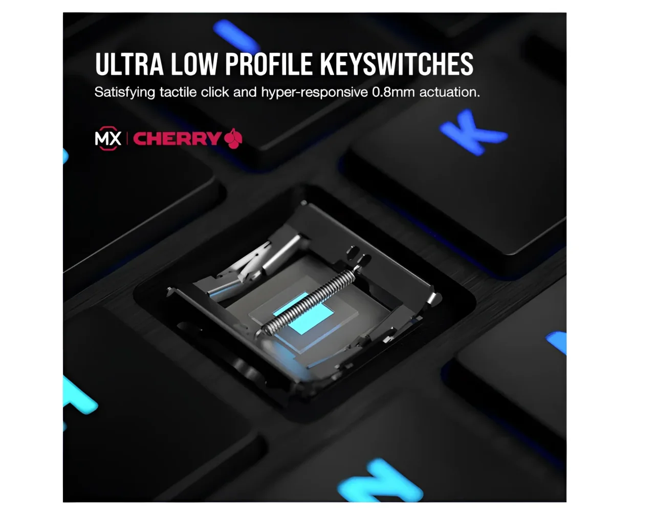 CORSAIR K100 AIR Wireless Mechanical Gaming Keyboard - Cherry MX ULP Tactile Low Profile Keyswitches - Image 7