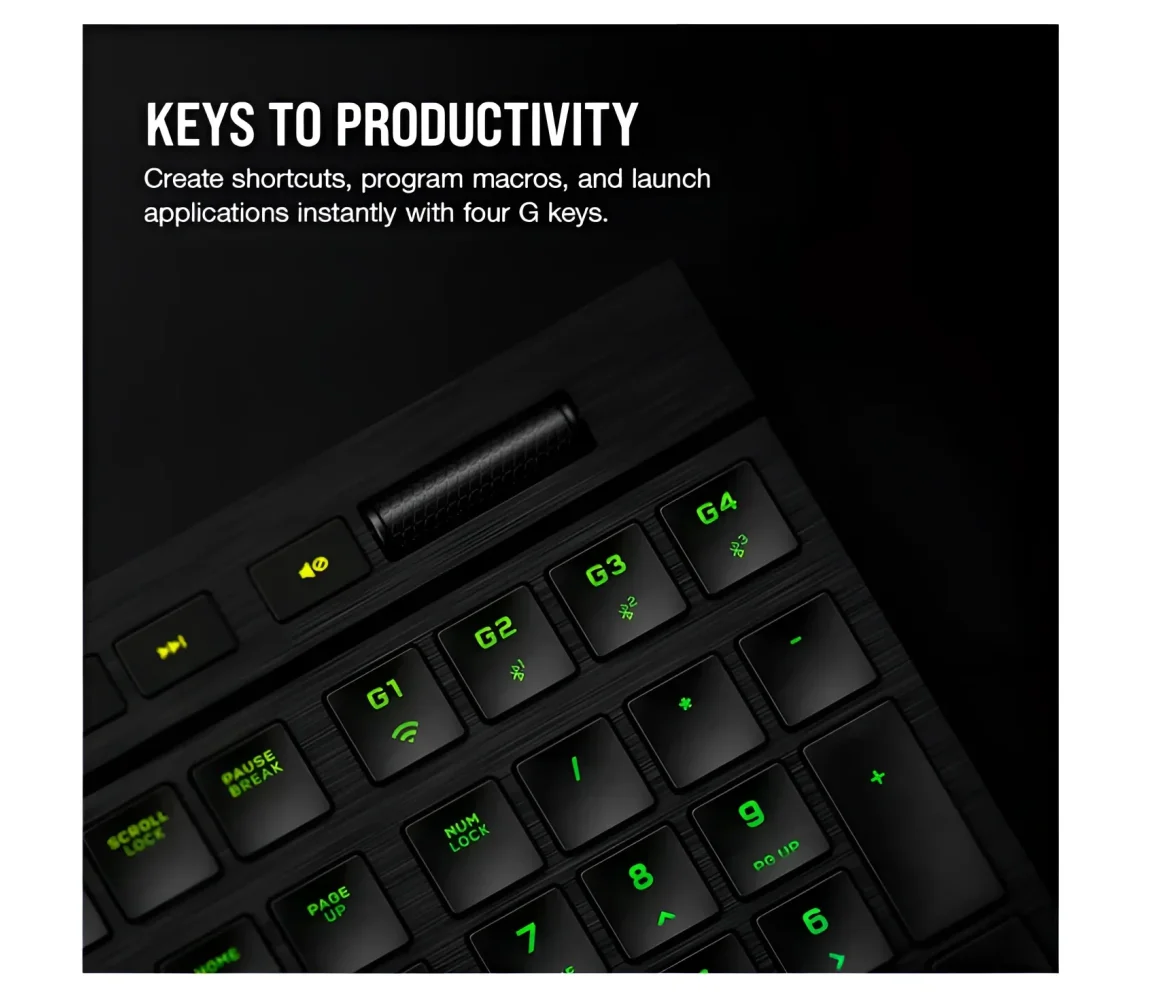 CORSAIR K100 AIR Wireless Mechanical Gaming Keyboard - Cherry MX ULP Tactile Low Profile Keyswitches - Image 8