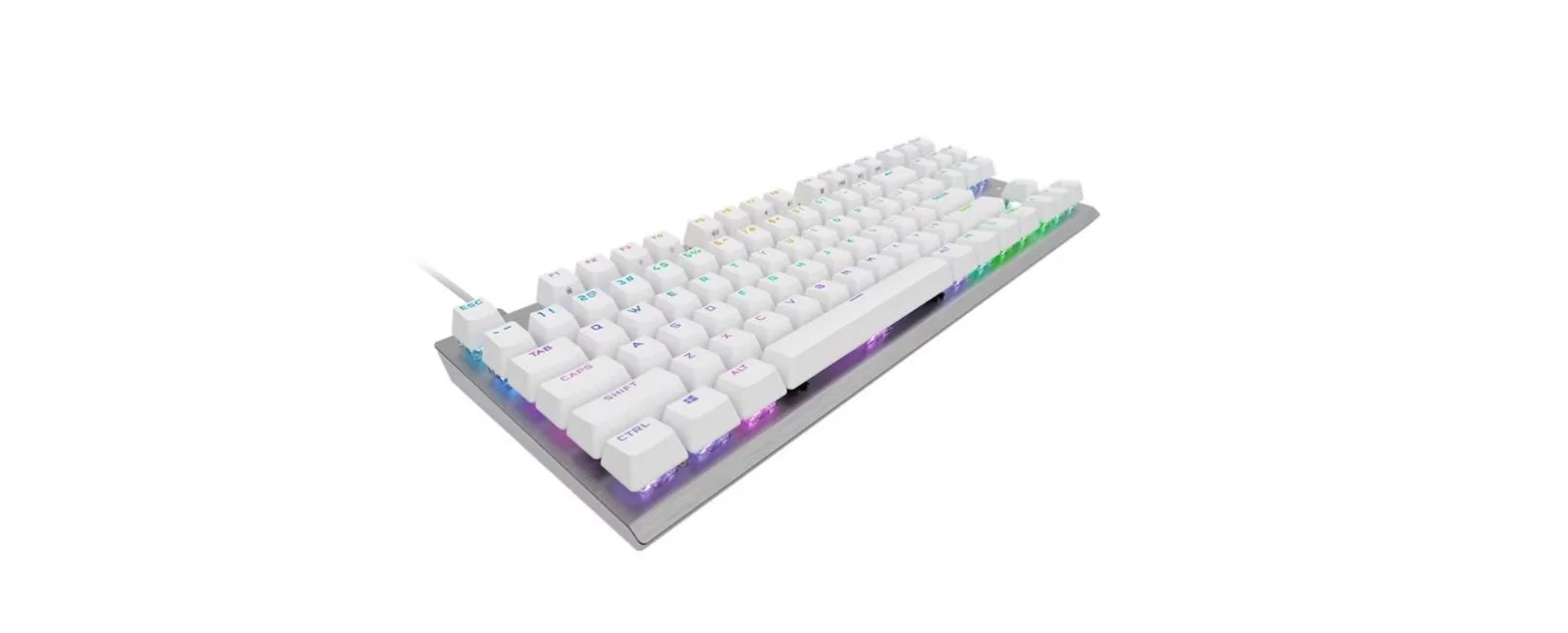 Corsair K60 PRO TKL RGB Tenkeyless Optical-Mechanical Gaming Keyboard - White - Image 4