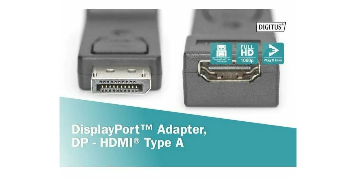 Digitus DisplayPort adapter DP (M) - HDMI Type A (F) - Image 4