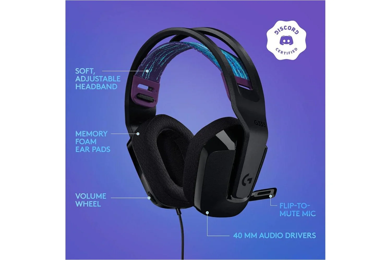 Logitech G335 Wired Gaming Headset - Image 5