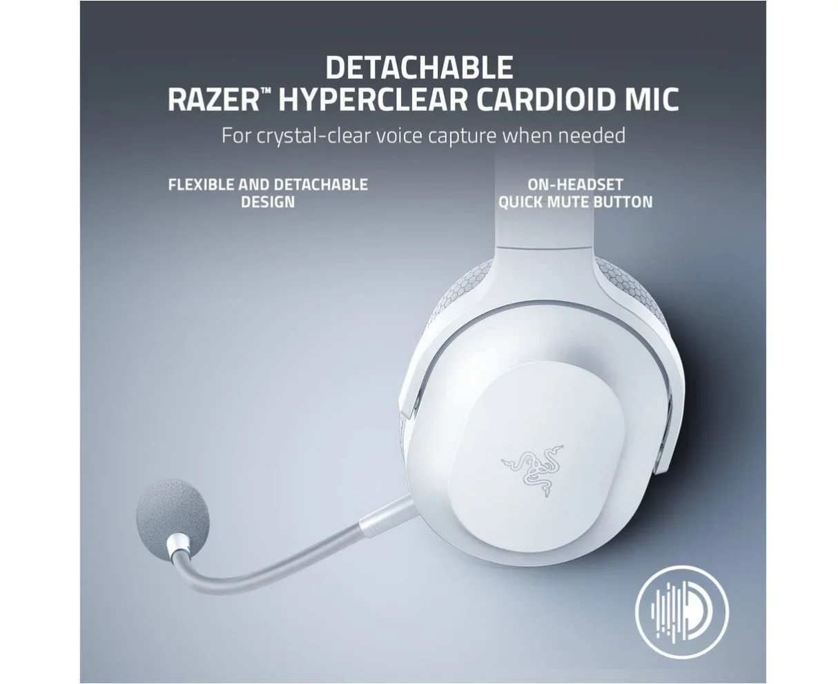 Razer Barracuda X 2022 Wireless Multi-Platform Gaming Headset - Mercury White - Image 4