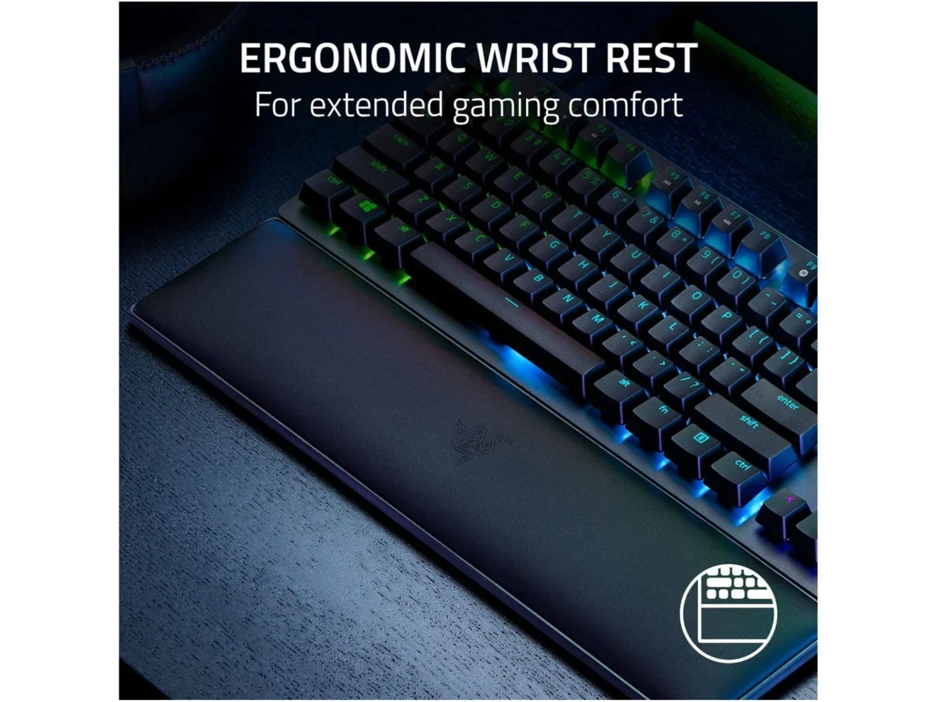 Razer Huntsman v2 TKL Wired Gaming Keyboard - Clicky Purple Switch - Image 3